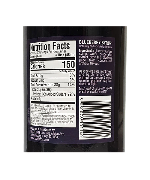 Adriatic, Blueberry syrup,1lit